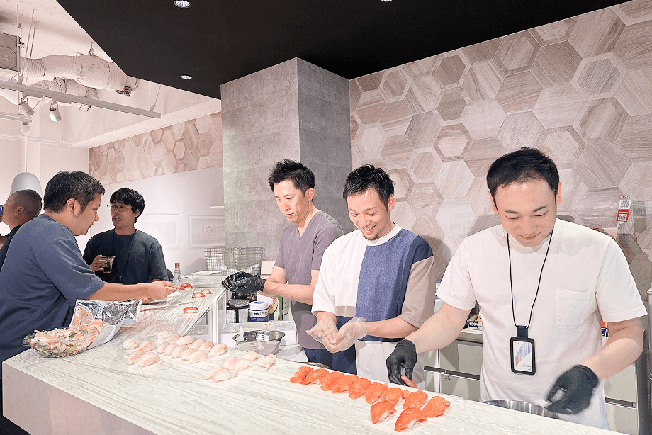 握り寿司イベントの様子