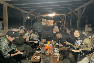 キャンプ部のBBQの様子